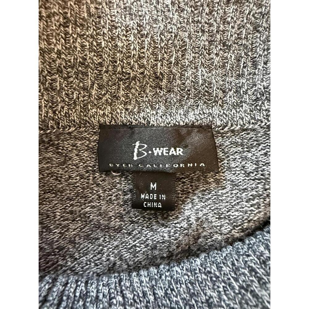 B. Wear Sweater Tunic Womens Medium Gray Cowl Neck Short Sleeve Pullover Knit - Picture 6 of 8